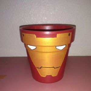 Iron Man flower pot